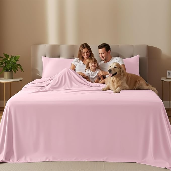 Utopia Bedding Twin Sheet Set – 3 Piece Bed Sheets for Twin Size Bed, Soft and Breathable Microfiber, Includes 1 Fitted Sheet, 1 Flat Sheet and 1 Pillowcase – Oeko Tex (Crystal Pink)