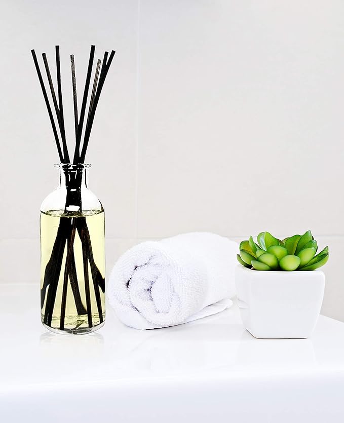 Urban Naturals Coconut Lemongrass Home Fragrance Reed Diffuser Oil Set | Tropical Blend of Lemongrass, Fresh Limes & Sweet Coconut Milk | Great Home Gift Idea! Vegan. Made in the USA