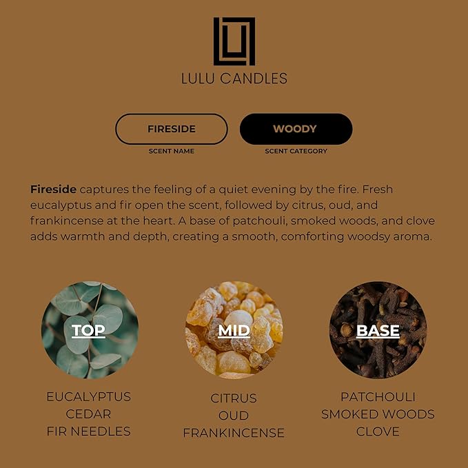 Aroma by Lulu - Fireside - Luxury Fragrance Oil for Waterless Cold Air Diffusers - Aromatherapy Fragrance Oil Blend for The Home or Office