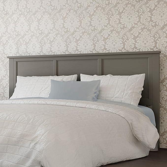 AFI, Madison King Solid Wood Panel Headboard, Grey