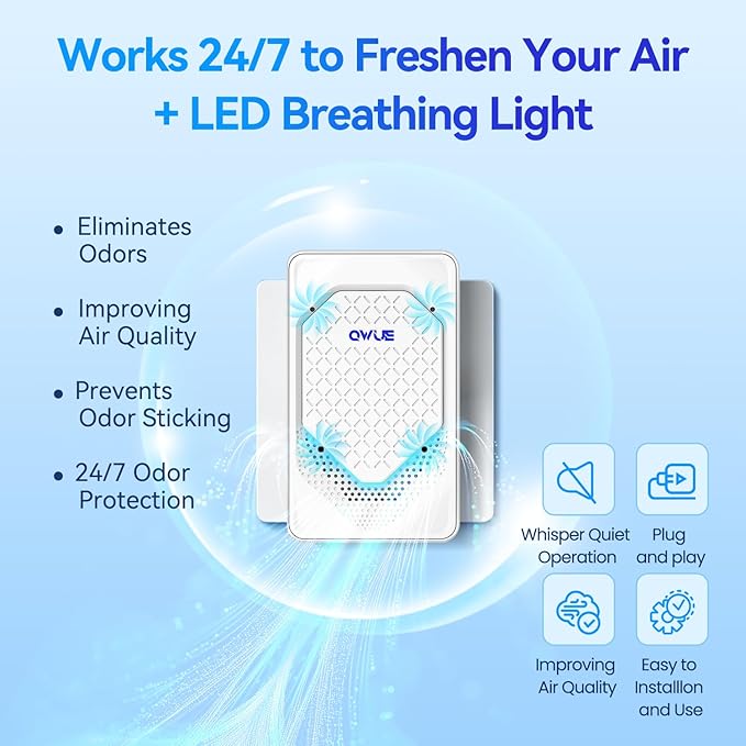 6Pack Air Ionizer for Home Negative Ion Air Purifier Plug In, Mini Filterless Air Freshener Quiet Air Cleaner Portable Air Purifiers Odors Smoke for Home Office, Bedroom, Bathroom
