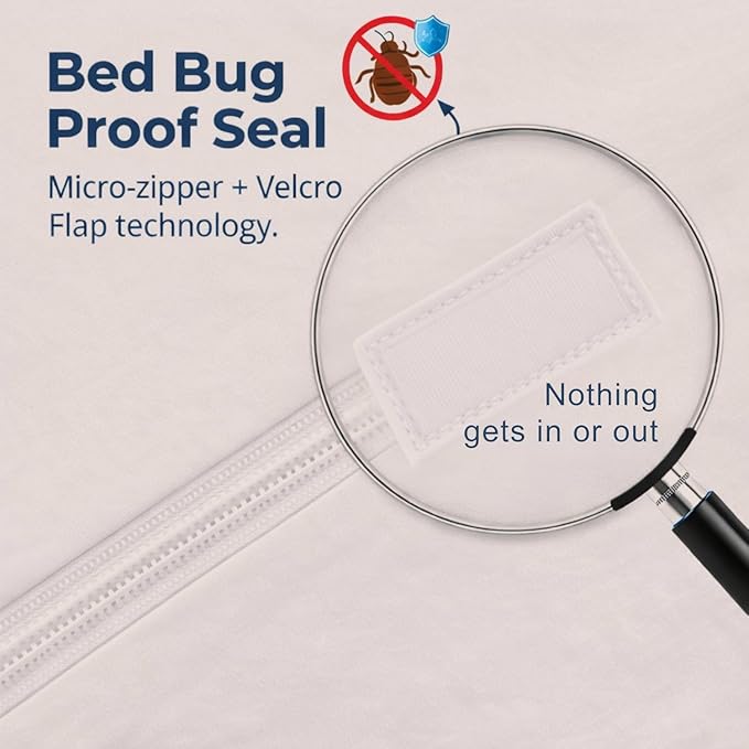 Guardmax Portacrib Mattress Encasement with Zipper, Waterproof, Bed Bug Proof, and Dust Mite Proof Mattress Protector for Portacrib Bed up to 3" Deep, Zippered all around Jersey Knitted Mattress Cover