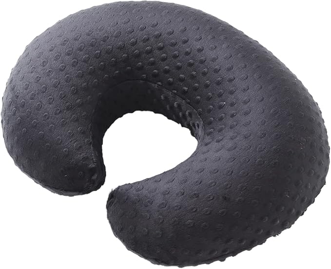 Baby Nursing Pillow and Body Positioner with Premium Slipcover for Breastfeeding for Baby Boys and Girls, Feeding Pillow with Breathable Comfortable Pillowcase (Black)