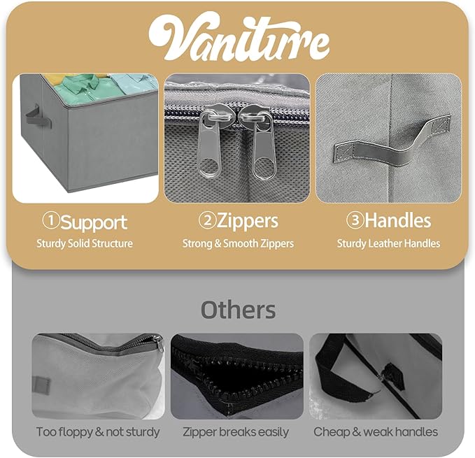 Large Under Bed Storage Containers, 12 inch Tall Underbed Storage Bins with Clear Lids, Deep Under Dorm Bed Storage Drawers Organizer for Shoes, Clothes, Blankets (2 Pack, Grey, 31.5"x16"x12")