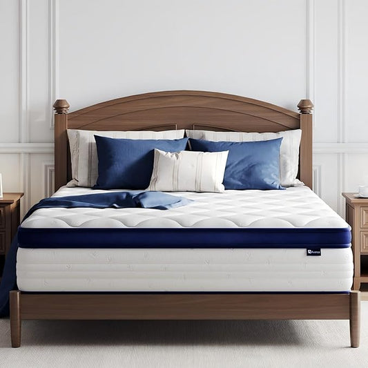 Avenco Queen Mattress, 14 inch Queen Size Mattress with Smarts™ Coil Individual Pocket Spring for Silent Sleep and Strong Edge Support, CertiPUR-US Certified, Mattresses in a Box