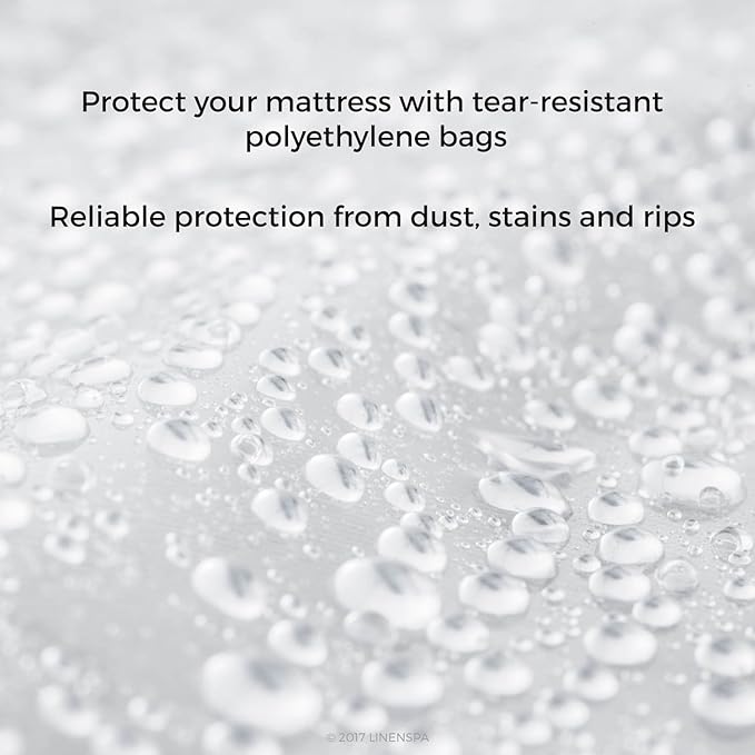 Linenspa Mattress Bag – 2 Pack Twin size / Twin XL Mattress Bags for Moving, Storage & Disposal – Durable Plastic Cover for Moving