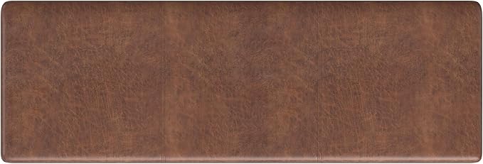 SIMPLIHOME Avalon Extra Large Storage Ottoman Bench - 54 inch Wide Upholstered Vegan Leather Rectangular Lift-Top Ottoman in Distressed Saddle Brown, Contemporary Bench for Living Room with Storage