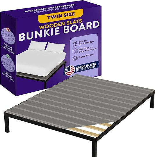 Greaton, Wooden Twin Bed Slats for Support Under Mattress with Cover – Replacement Wood Slats for Twin Size Bed Frame – Under Mattress Support Without Extra Height – 2.38-Inch Standard Width