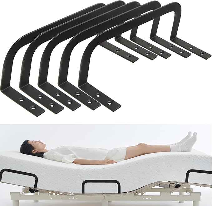 Mattress Retainer Bar Bracket Holder - 5pcs Keeps Mattress from Sliding on Platform, Adjustable Beds & RVs