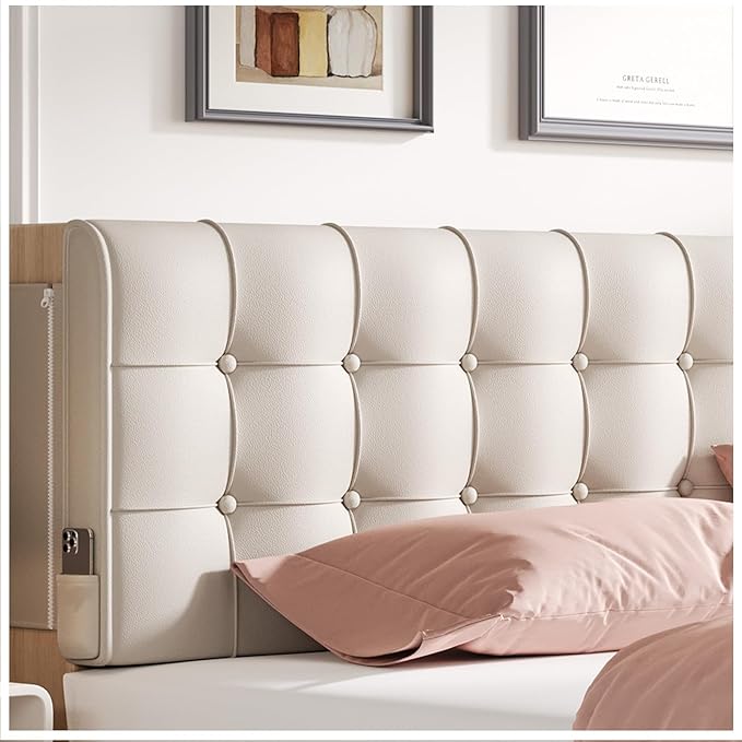 Headboard Pillow Twin Size Tufted Upholstered Headboard Cushion with Removable Cover Linen Bed Backrest Bolster Pillow for Sitting Up in Bed Reading or Rest Rectangular Support Pad for Bedroom Dorm