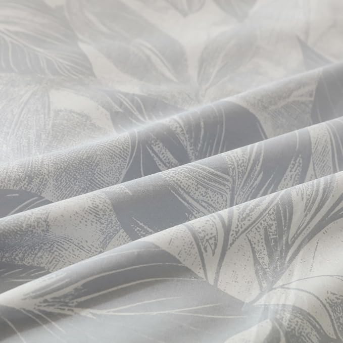 OAITE Duvet Cover Set King Size Floral Pattern Ultra Soft 100% Cotton Duvet Cover Sets 3-PC, Breathable Duvet Cover with Zipper Closure & Corner Ties(2 Pillow Shams,1 Duvet Cover)