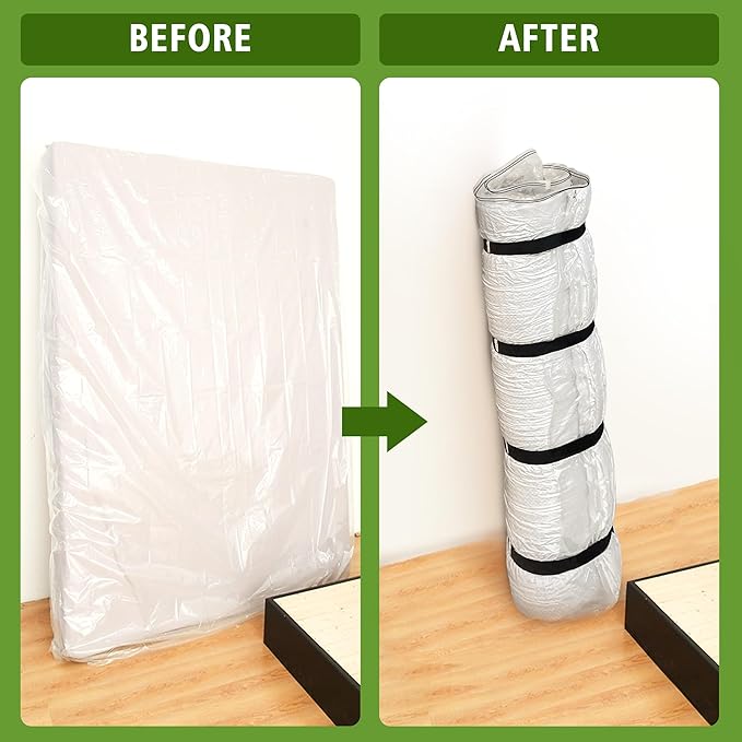 King Mattress Bag for Moving Storage, 5 Mil Heavy Duty Mattress Cover, Thick and Tear Resistant (King)