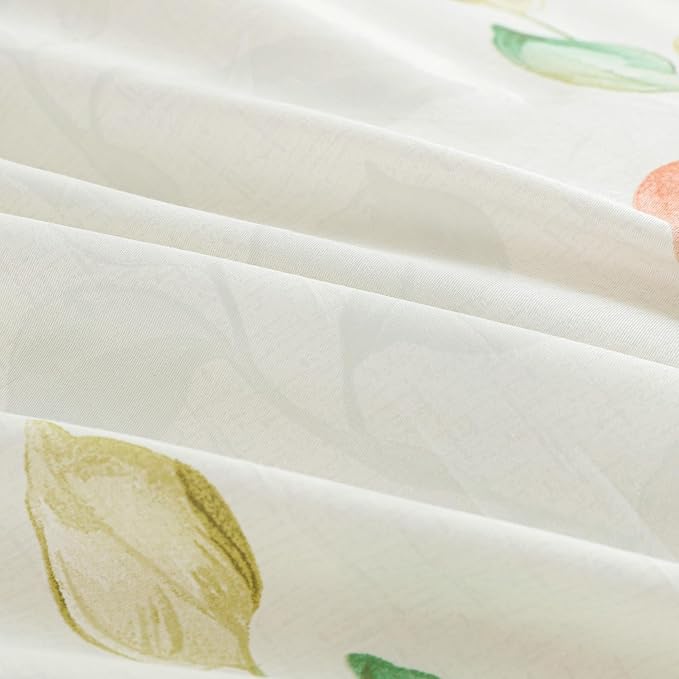 OAITE Duvet Cover Set Queen Size Floral Pattern Ultra Soft 100% Cotton Duvet Cover Sets 3-PC, Breathable Duvet Cover with Zipper Closure & Corner Ties(2 Pillow Shams,1 Duvet Cover)