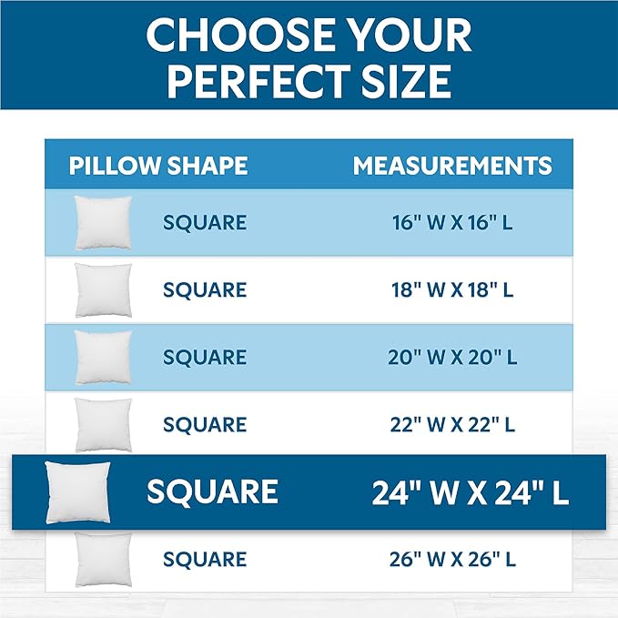 Guardmax Jersey Knitted Throw Pillow Protector with Zipper - 4 Pack -100% Waterproof, Bed Bug Proof, Dust Mite Proof, & Hypoallergenic Pillow Covers - Premium Zippered Pillow Cases. (24 X 24)