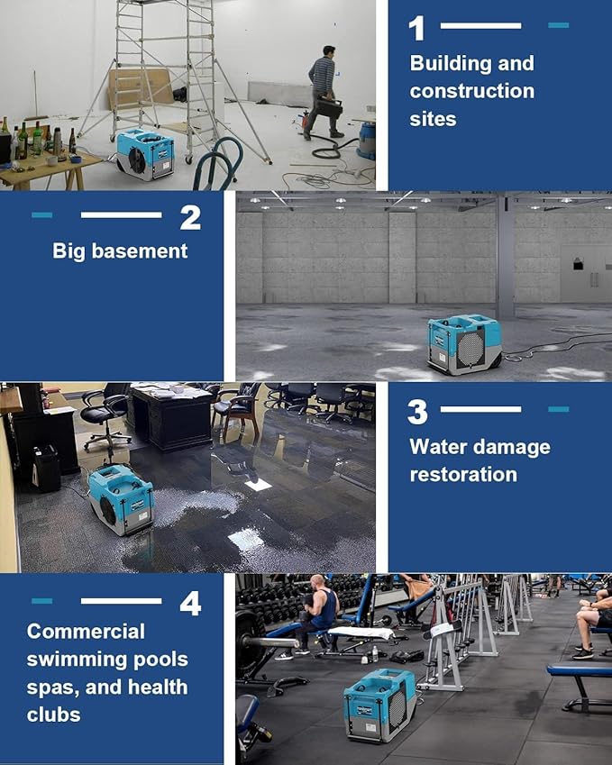 ALORAIR 264 PPD LGR Commercial Dehumidifier with Pump, Up to 3,000 Sq.Ft Industrial Dehu with Drain Hose Potable Wheels Design for Whole House, Basement, Warehouse, Garage, 6-Year-Limited Warranty