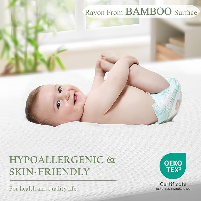 Waterproof Mattress Protector King Size, Premium Bamboo Viscose Soft Breathable Mattress Pad with Deep Pocket 8"-21", Noiseless 3D Air Fabric Cooling Mattress Cover for Bed, Machine Washable