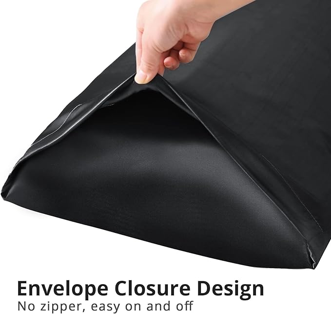 HUXMEYSON Body Pillow with Satin Pillowcase, Body Pillow for Adults, Removable Cover, Black (20"x54")