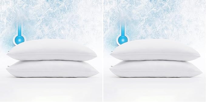 Serta Power Chill Cooling Pillow Protectors,Stain Resistant and Zippered Pillow Protector,Protects-Pillow from Dust and Dirt,King,White,2 Count (Pack of 2)