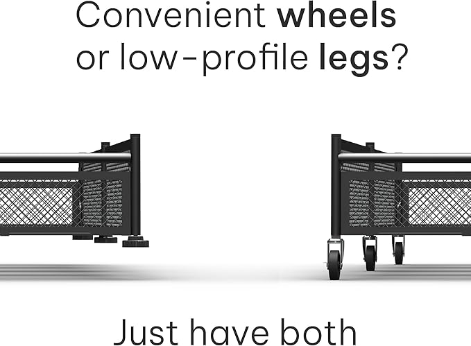 Under Bed Storage with Wheels – Heavy Duty Large Metal Storage Container (70lb load), Low Profile Rolling Organizer with Removable Rubber Wheels, Easy Access for Clothes, Shoes & Blankets (pack of 2)