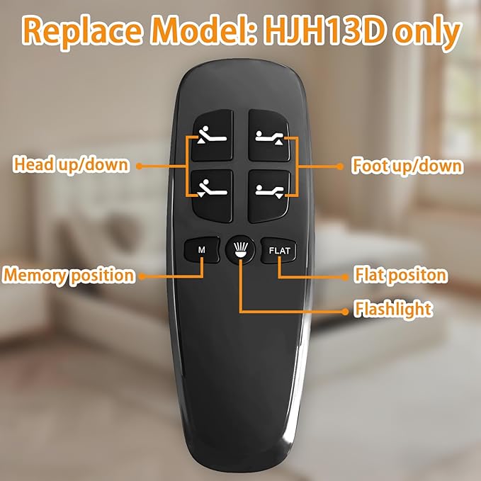 Adjustable Bed Remote for Richmat HJH13D Adjustable Bed Replacement Parts