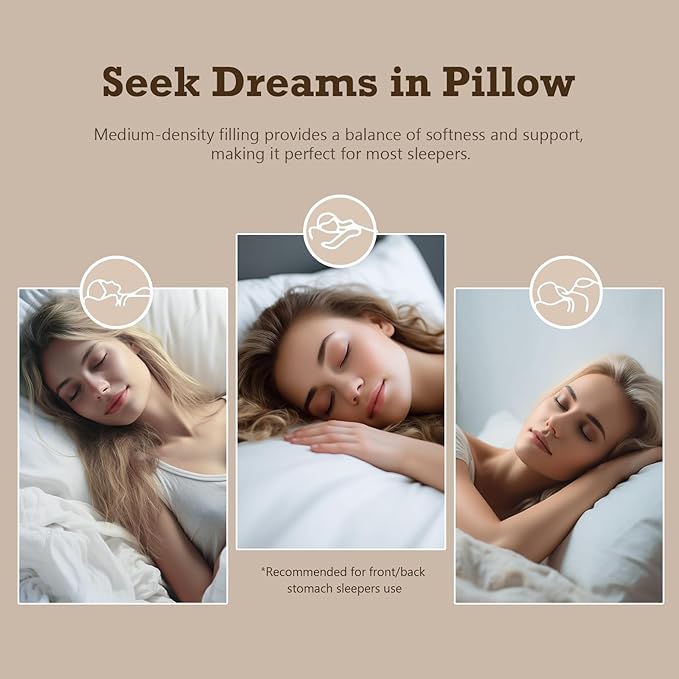 BPC Goose Feather Down Pillows King Size Set of 2, Luxury Hotel Pillows with 100% Organic Cotton Cover, Bed Pillow for Medium Firm Support & Cloud-Like Comfort, 20"x36"