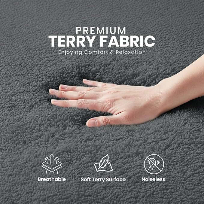 Full Size Mattress Protector Waterproof, Premium 200 GSM Terry Mattress Cover, Soft & Breathable Bed Cover, Fitted Sheet Style Stretchable Deep Pockets 15" by Utopia Bedding (Gray)
