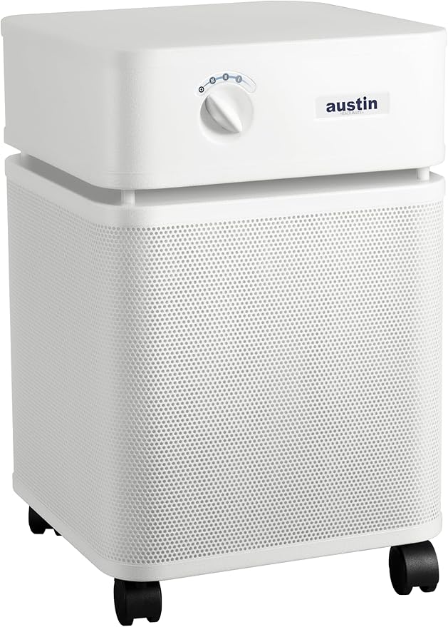 Austin Air HealthMate Plus Air Purifier White - Advanced 4- Stage Filtration Air Purifiers For Home with Activated Carbon & Zeolite - Ideal as Air Purifiers for Bedroom or any Large room, Model B450