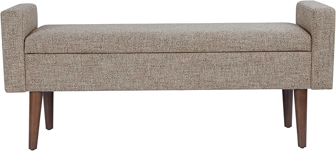 HomePop Fulton Storage Bench - Midtone Gray Fabric
