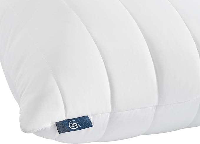 Cooling Quilted Hypoallergenic Medium/Firm Bed Pillows for Side, Stomach or Back Sleepers (2 Pack)