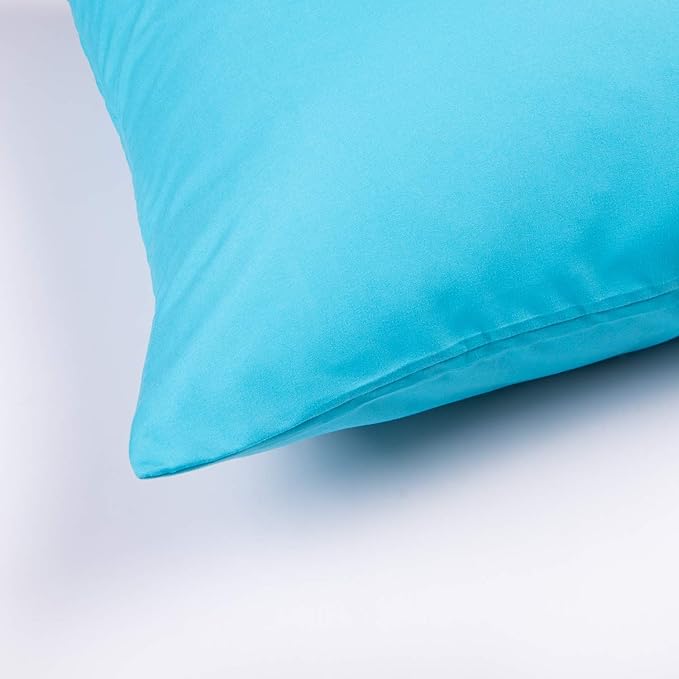 FLXXIE King Pillow Cases Set of 2, Soft Microfiber Pillow Covers with Envelope Closure, Wrinkle, Fade and Stain Resistant Pillowcases, 20x36, Blue