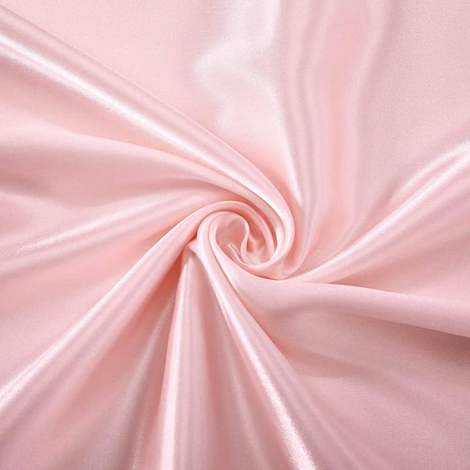 Homiest 3pcs Satin Sheets Set Luxury Silky Satin Bedding Set with Deep Pocket, 1 Fitted Sheet + 1 Flat Sheet + 1 Pillowcase (Twin XL Size, Blush Pink)