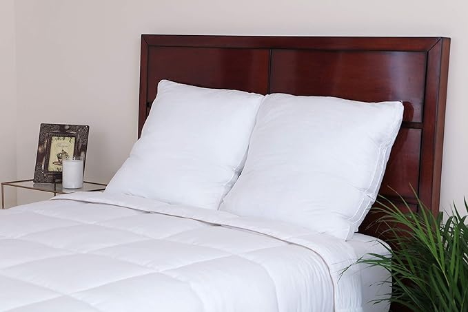 Maxi Deluxe Euro Size Bed Pillow – Ultra Soft & Comfortable – Versatile for Side, Back & Stomach Sleepers – 300TC Cotton Top – Single Pack – (European Size Pillow is 26 x 26)