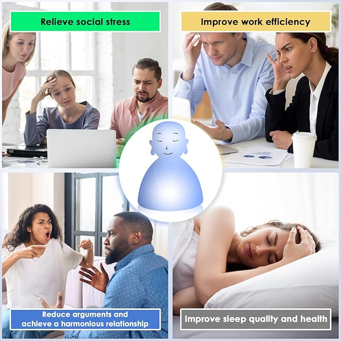 YeeBeny Breathing Lamp Guided Visual Meditation Tool for Mindfulness,Anxiety Relief&Calm Your Mind for Stress&Visual Relaxation and Restful Sleep,2 Breathing Modes, 4-7-8s and 4-4-4-4s