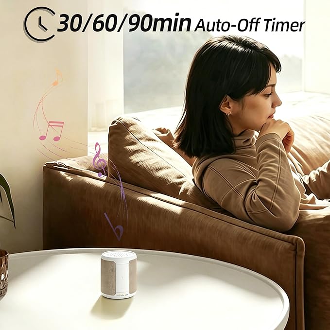 Portable Sound Machine for Baby, Kids & Adults, 30 Soothing Sounds, 32 Volume Levels, 3 Timers, Rechargeable Mini White Noise Sleep Sound Machine for Travel Camping Home Office Nursery