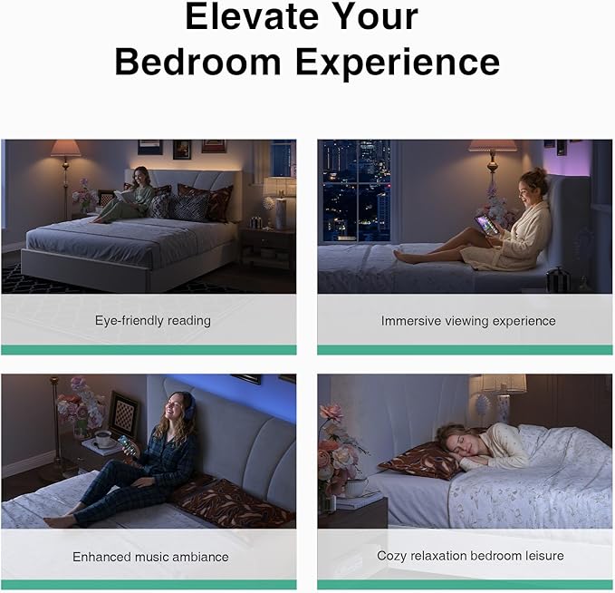 Novilla King Size Bed Frame with Storage Drawers, King Bed Frame and Headboard, King Bed Frame with LED Lights, Charging Station and Adjustable Headboard, No Box Spring Needed, White Velvet