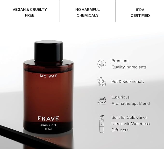 My Way Hotel Diffuser Oil, 100ml 3.38 oz Aroma Oil, Scent Inspired by Aroma 360’s “My Way” with a Twist, Aromatherapy Refill Fragrance for Waterless Cold Air Diffusers, Home, Office, Hotel