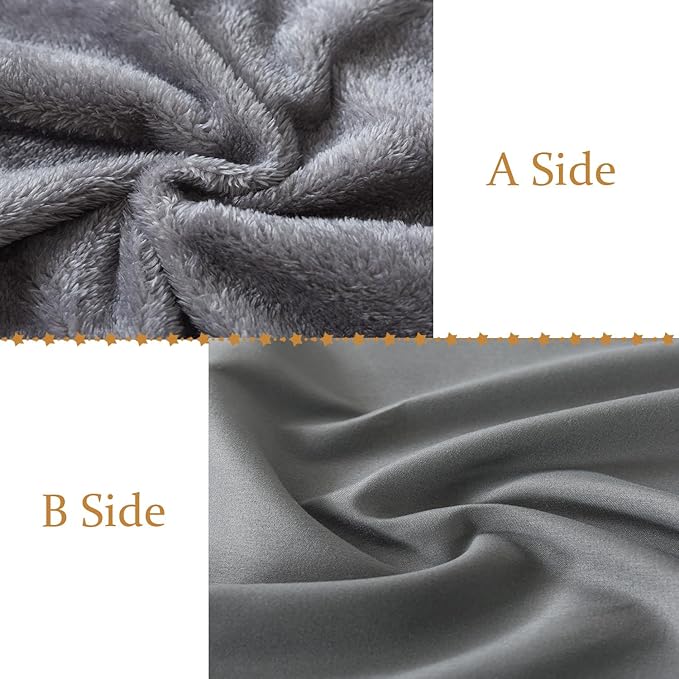Whatsbedding Sherpa Body Pillow Cover, Ultra Soft Faux Fur Body Pillowcase, Luxury Shaggy Plush Long Pillowcase, Envelope Closure - Grey (20x54 inch)