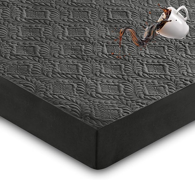 Sufdari King Waterproof Mattress Protector, Waterproof Mattress Cover,Breathable & Noiseless Mattress Pad, Waterproof Quilted Fitted Sheet Fits Up to 8-18" Deep Pocket