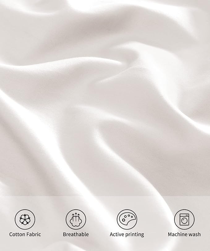 Warmstar Cotton Pillow Cases Standard Size Set of 2, 600 Thread Count Pillowcases 20x26 Inches, Soft Long Staple Cotton Pillowcases Breathable with Envelope Closure,White