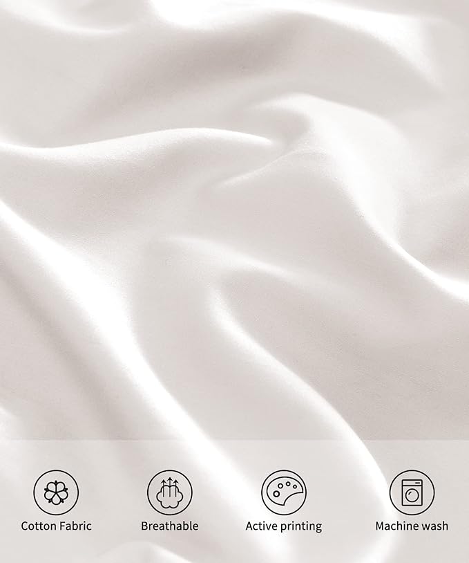 Warmstar Cotton Pillow Cases King Size Set of 2, 600 Thread Count Pillowcases 20x36 Inches, Soft Long Staple Cotton Pillowcases Breathable with Envelope Closure,White