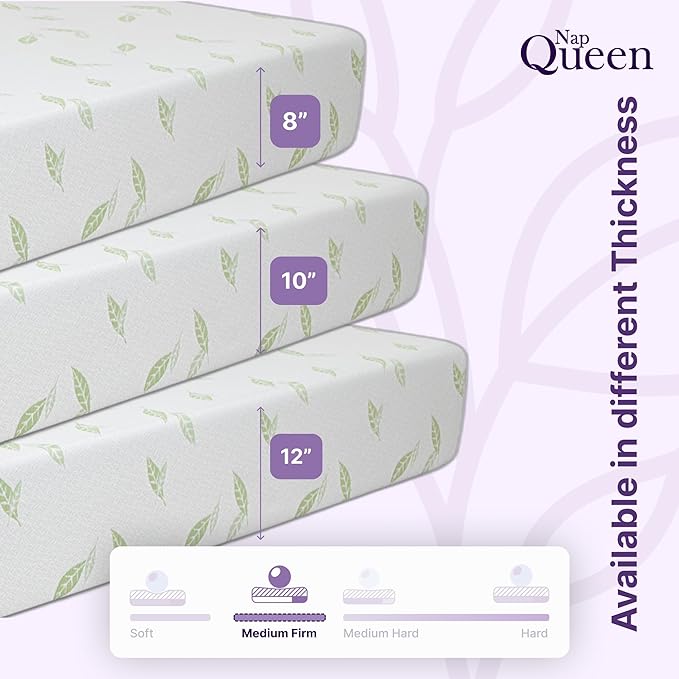NapQueen King Size, 10 Inch Anula Green Tea Infused Memory Foam Mattress, Bed in a Box, CertiPUR-US Certified Mattress