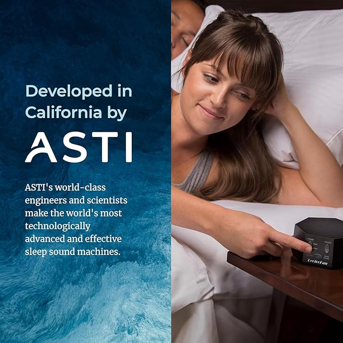Adaptive Sound Technologies LectroFan Classic - Global Power Edition - Soothing Sound Machine for Sleep - Built-in Sleep Timer - Compact Design - Relaxation Support - Black