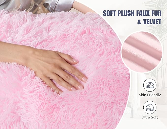 WSOFRLAC Knee Hip Pillow for Side Back Sleepers 20x54 Kids Pink Body Pillow Pillowcase with Memory Foam Pregnant Pillows for Sleeping King Size Body Bed Pillows Insert Machine Washable
