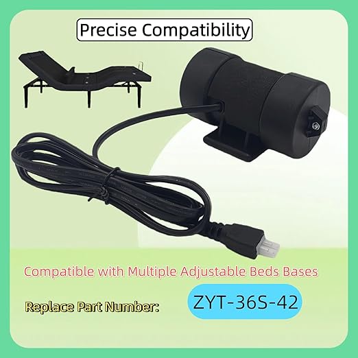 ZYT-36S-42 Adjustable Bed Massage Motor Replacement for Head & Foot Areas – 24V, 2500 RPM, Easy Installation, Fits Most Adjustable Bed Bases