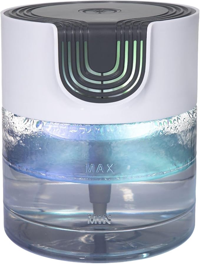 Water Air Purifier for Home, Office，Water Based Air Purifier ，Air Washer Humidifier ，Freshener for Smoke and Pet Odors，Essential Oil Aroma Diffuser with LED Night Light