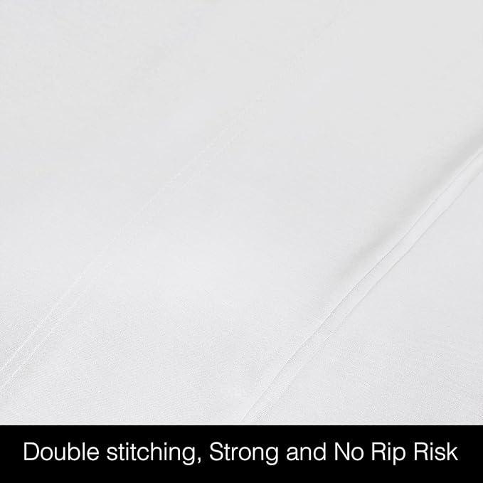 BEDELITE Standard Pillow Cases Set of 2, Rayon Derived from Bamboo, Cooling Pillow Cases for Hot Sleepers & Night Sweats, Breathable Silky Soft Envelope Pillowcases(White, 20"x26")