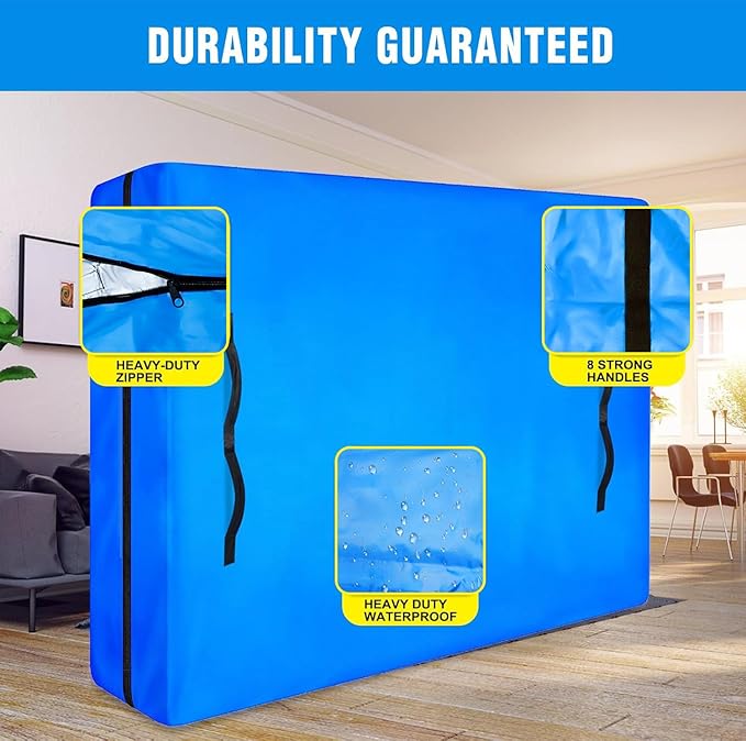 ANALIM Mattress Bags for Moving and Storage, Zippered Mattress Storage Bag with 8 Strong Carrying Handles, Cover Moving Supplies Reusable Mattress Protector (Cali King)