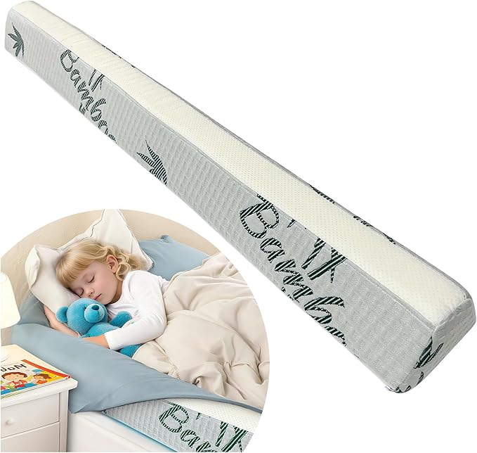 Baby Bed Bumpers for Toddlers, Foam Bed Guard Rail for Kids Bed Twin Full Queen King Size Bed, 1 Pack