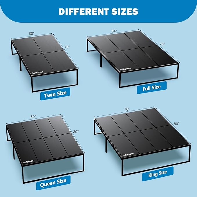 Bunkie Board King Size (76x80''), Heavy Duty 10mm Bed Boards for Slatted Frame, Sleeper Sofa Support Board to Stop Sagging Mattress, Breathable, Noise Minimizing, Moisture Resistant, Black