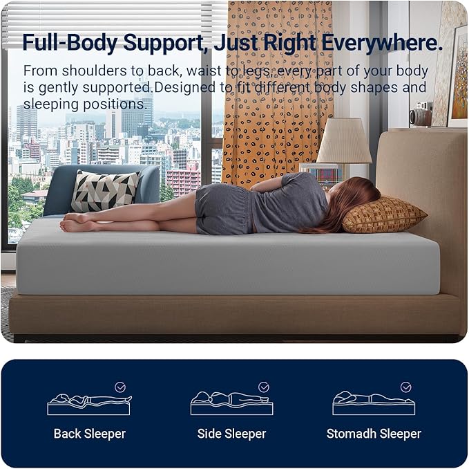 Avenco 12 Inch Full Gel Memory Foam Mattress, Open-Cell Breathable Foam for Cooling Night Sleep, Removable Washable Cover, CertiPUR-US Certified Full Size Mattresses in a Box